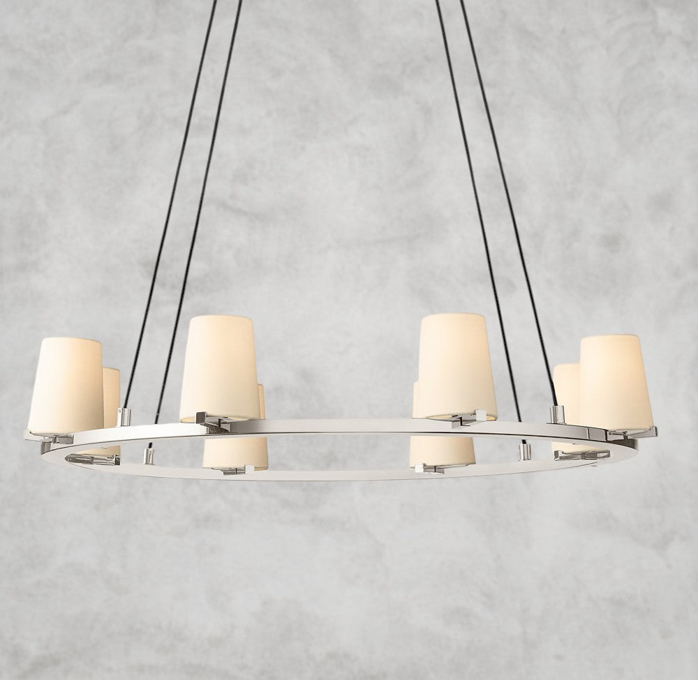Pauillac Fabric Shade Round Chandelier 36", 48", 60"
